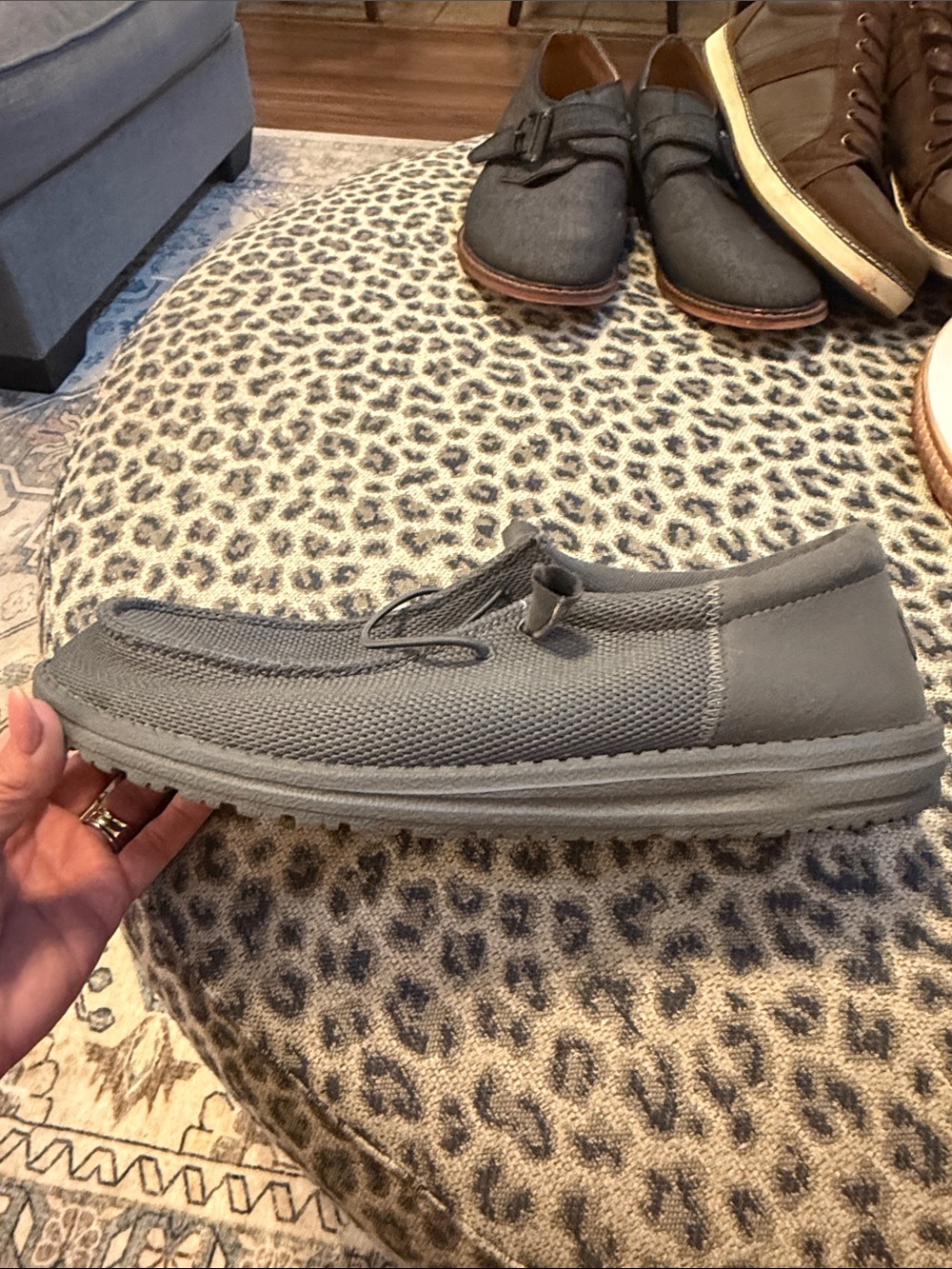 Hey Dude Men's Slip-On Loafers in Navy Blue - Picture 5 of 5